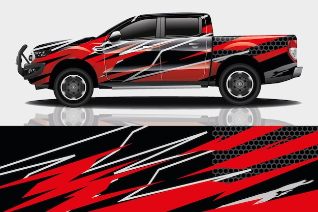 Truck car decal wrap design