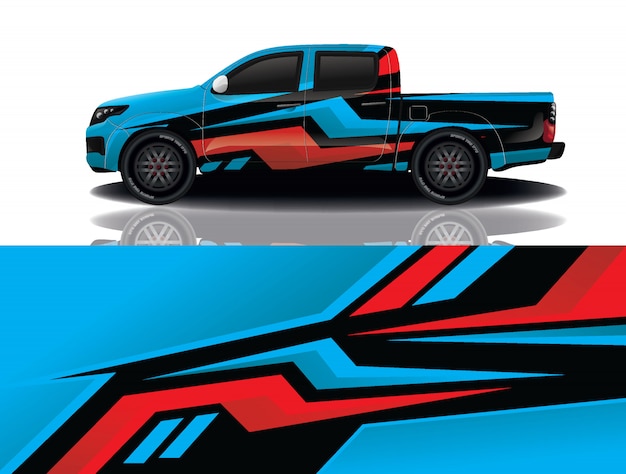 Truck car decal wrap design