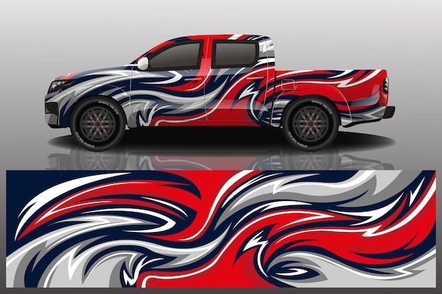 Vector truck car decal wrap illustration