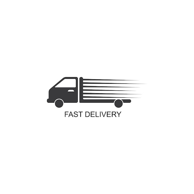 トラック車速達サービスのロゴのベクトル