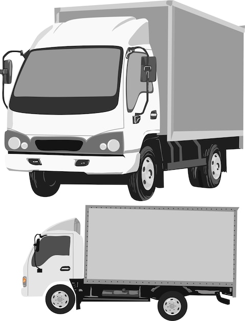 Truck cargo mockup