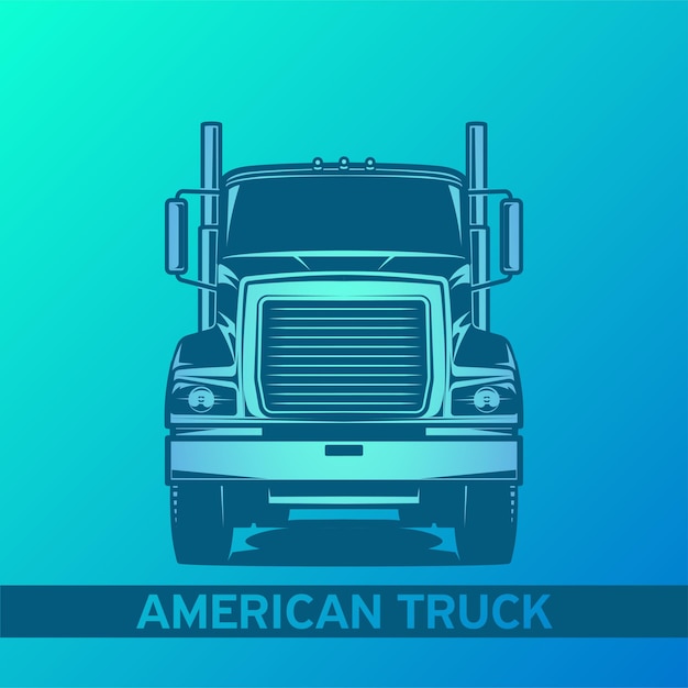 Vector truck colour vector illustration