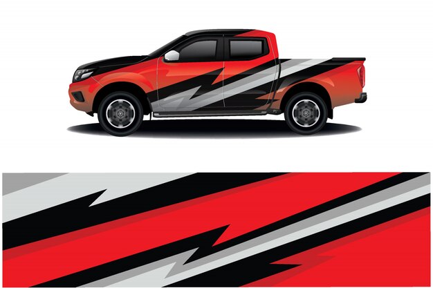 Truck decal wrap design