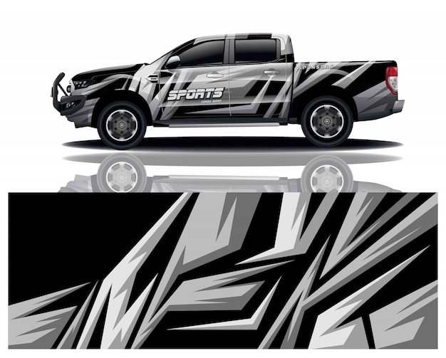 Truck decal wrap design