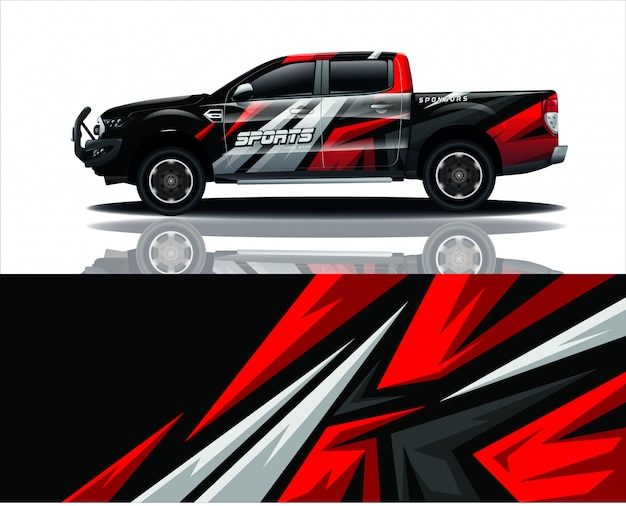 Lkw-aufkleber wrap-design