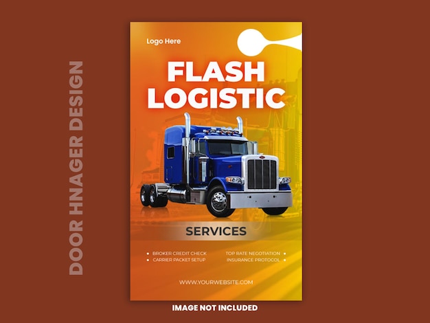 Vector truck dispatch door hanger design