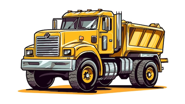 Vector truck drawing on white background vector