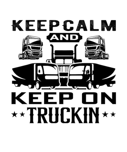 Truck driver tshirt design