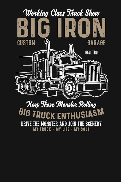 TRUCK DRIVER TShirt typography design