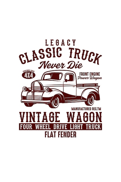 Vector truck driver tshirt typography design