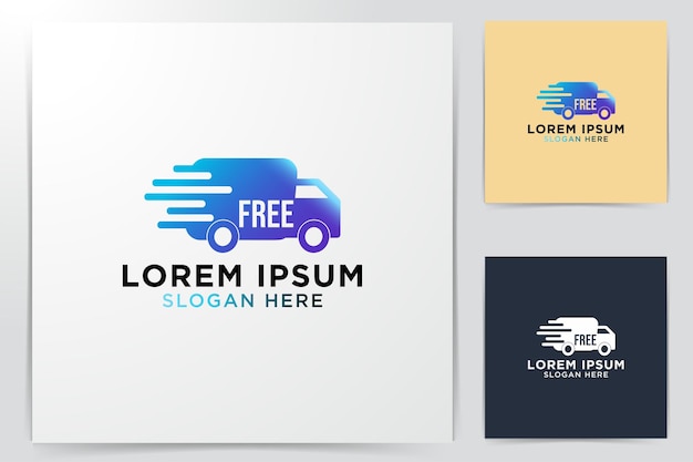 Premium Vector | Truck fast delivery packaging logo design. vector ...