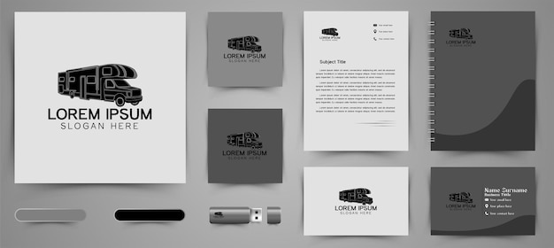 Vector truck food logo business branding package template designs inspiration isolated on white background