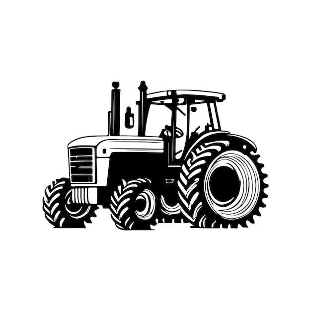 Truck Icon hand draw black colour agriculture logo vector element and symbol perfect