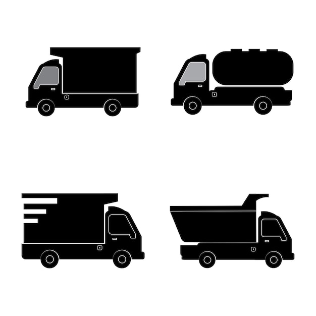 truck icon logo vector design template