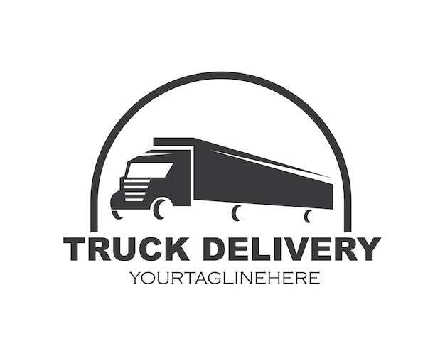 Truck icon logo vector illustration design