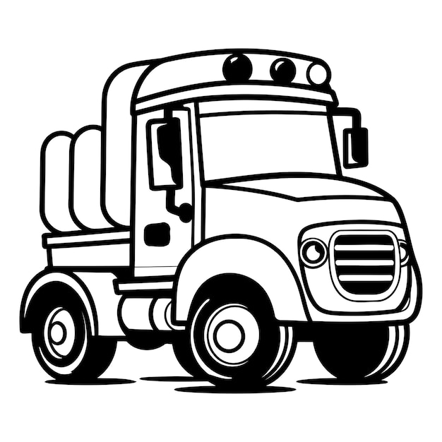 Vector truck icon on white background eps10