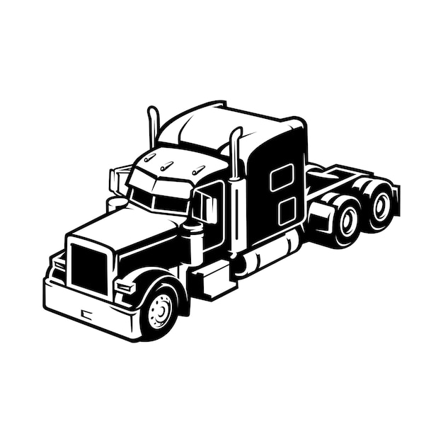 truck illustration logo vector