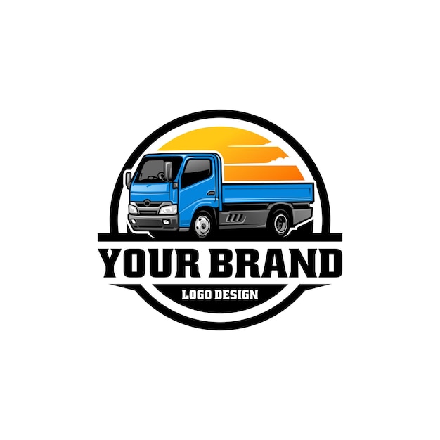 truck illustration logo vector