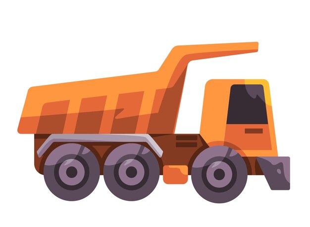 Truck loader bouw mijnbouw voertuig vrachtwagen illustratie geel speelgoed geel oranje