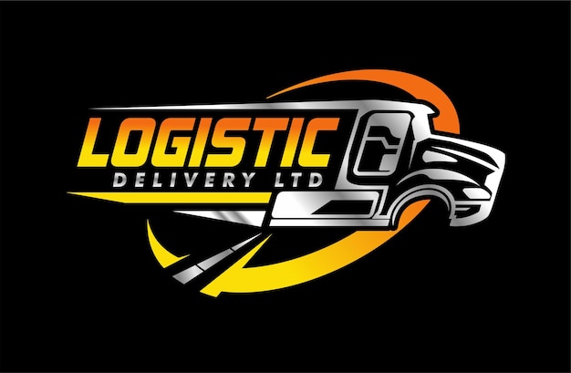 truck logistic logo template