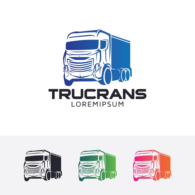 Truck logistic logo template