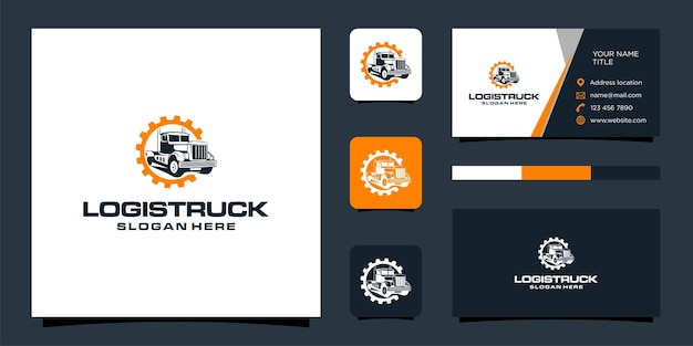 Vector truck logistiek logo ontwerp