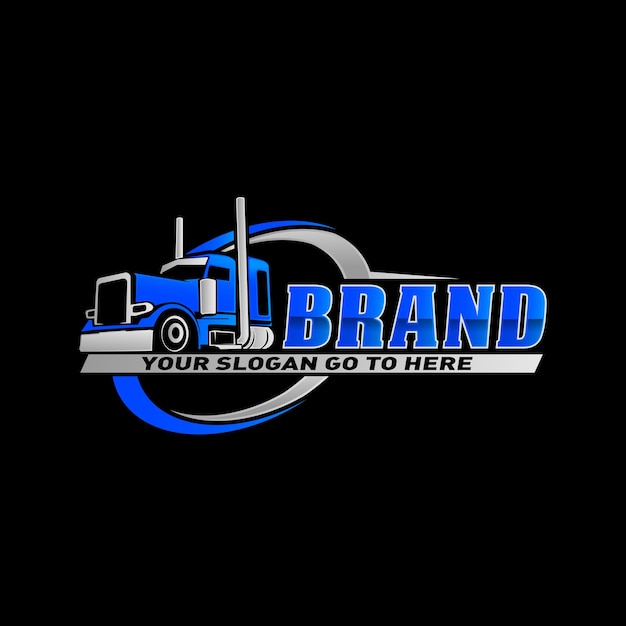 truck logo company design template