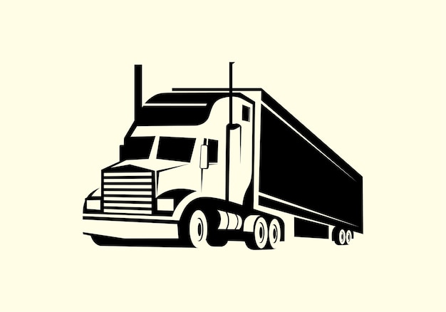Truck logo design illustration