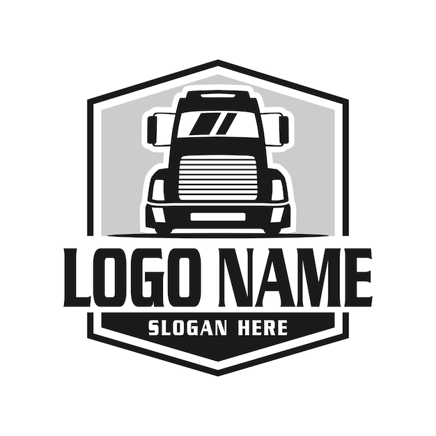 Illustrazione vettoriale di ispirazione del modello di progettazione del logo del camion