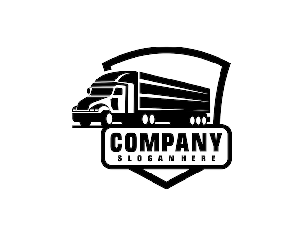 Illustrazione di vettore di progettazione di logo del camion