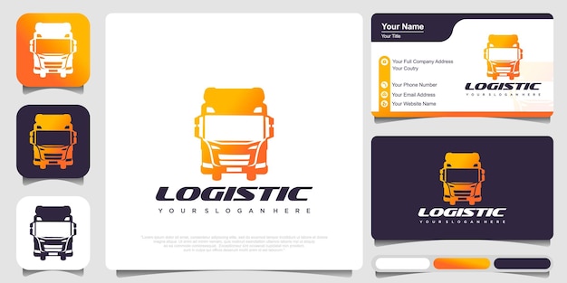 Truck logo The template for logos icons of modern lorry