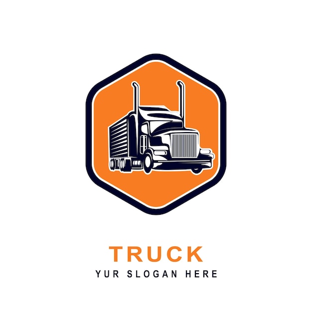 Vector truck logo for transportation business