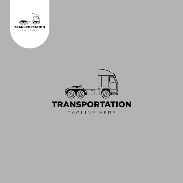 Vector truck logo transportation