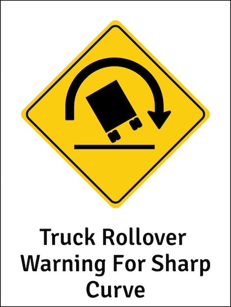 Truck Rollover Warning For Sharp Curve