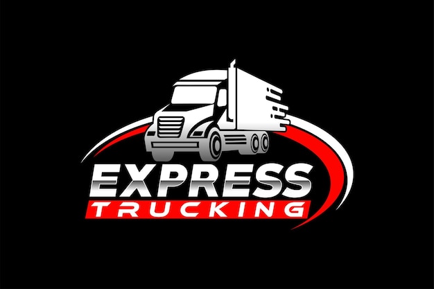 Силуэт грузовика абстрактный вектор шаблона логотипа подходит для доставки грузовых логотипов грузовыми автомобилями.