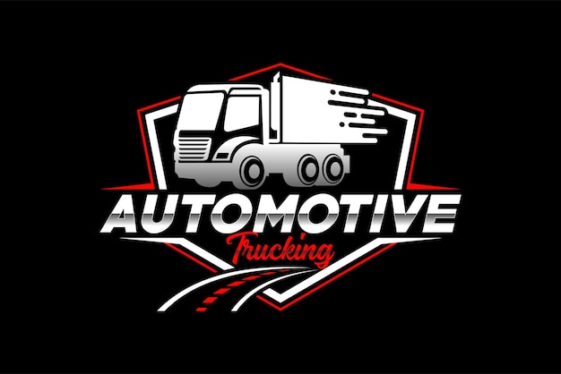 Силуэт грузовика абстрактный вектор шаблона логотипа подходит для доставки грузовых логотипов грузовыми автомобилями.