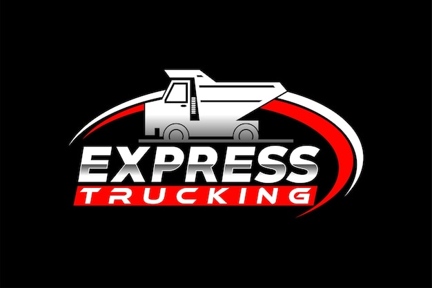 トラック シルエット抽象ロゴ テンプレート ベクトル貨物ロゴ配信ロジスティック ロゴに適しています。