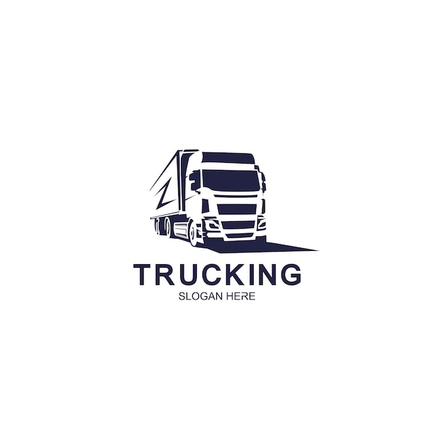 truck silhouette abstract logo template vector suitable for logistics truck service companies