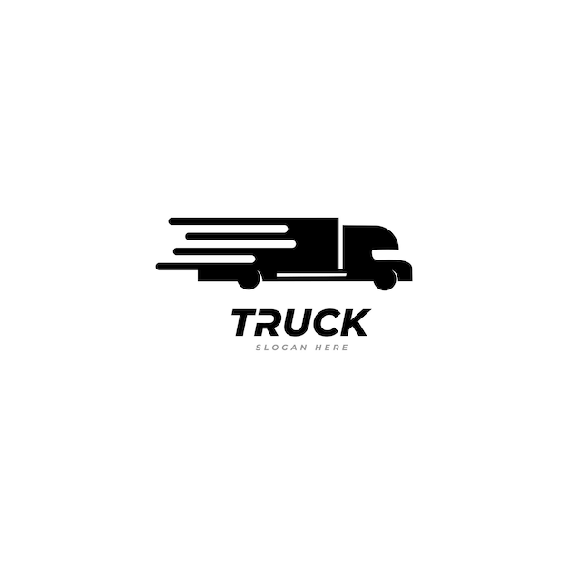 Силуэт грузовика абстрактный вектор шаблона логотипа