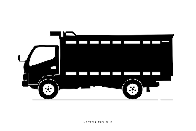 Vettore silhouette del camion