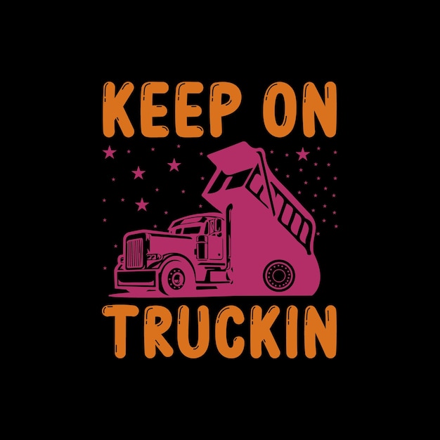 Vector truck t-shirt design