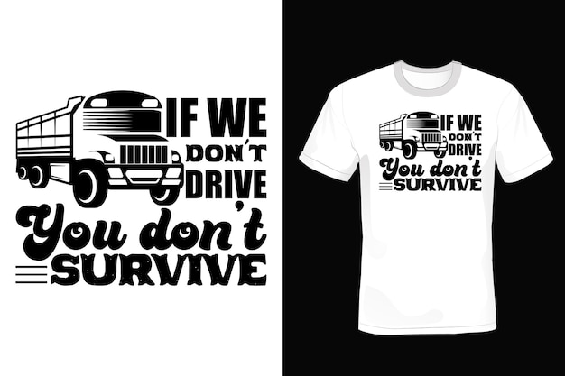 Truck T-shirt ontwerp typografie vintage