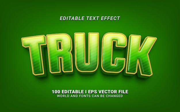 Truck teksteffect