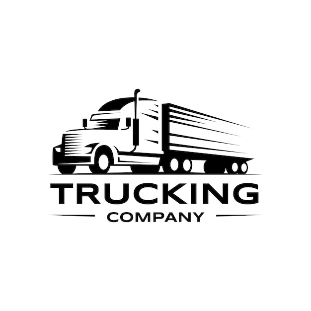 Truck trucking cargo logo vector icon illustration