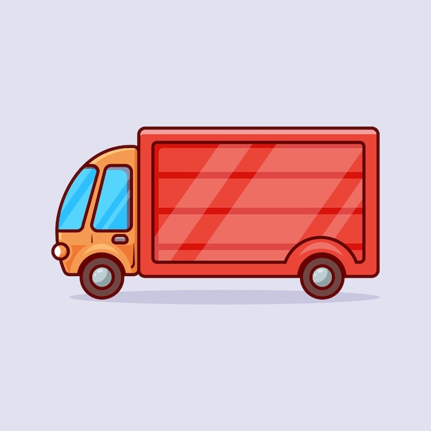 Truck vector icon illustration transportation truck icon
concept isolated vector