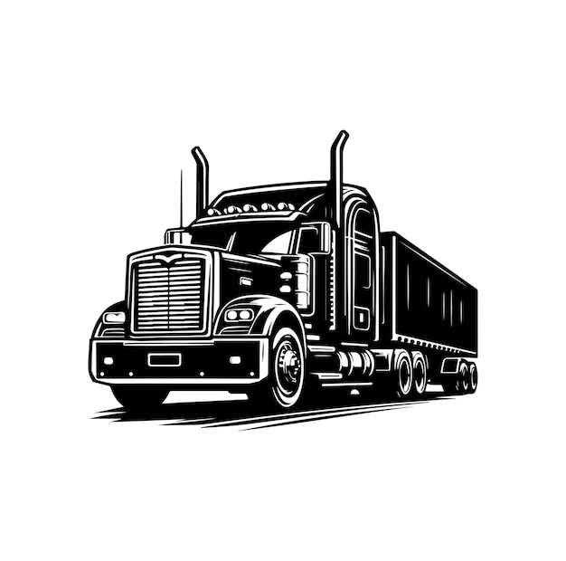 Vector truck vector icon illustration