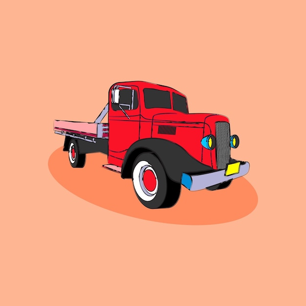 Vector truck vector illustration
