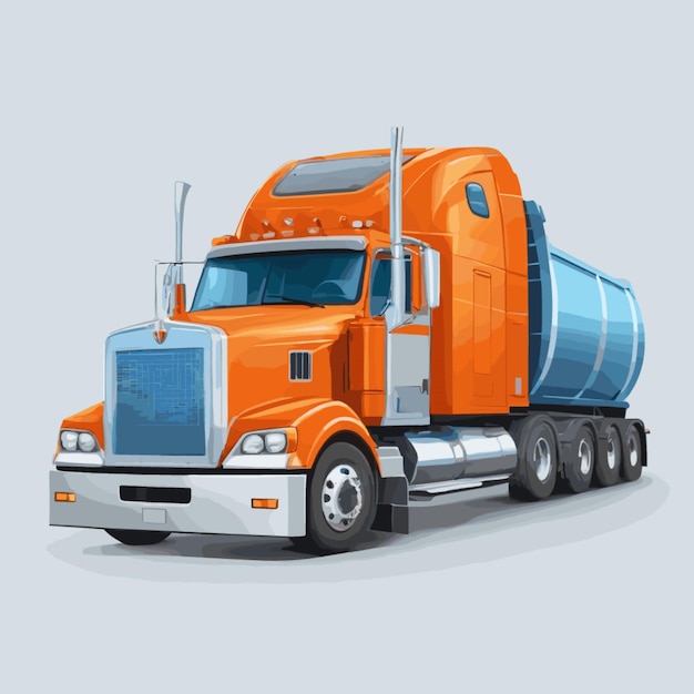Truck vector on a white background