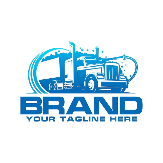 Truck wash logo truck clean logo