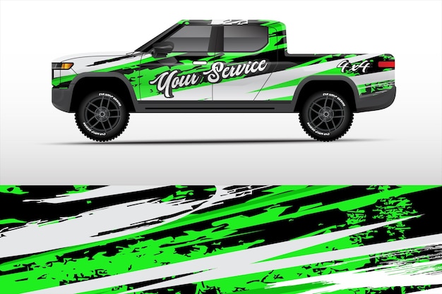 truck wrap design for company service vector eps.10